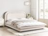 Bett mit Lattenrost Kunstleinen LAVARDENS 160 x 200 cm Hellbeige Bild 3