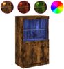 vidaXL Sideboard mit LED-Leuchten Räuchereiche 60,5x37x100 cm 836669 Bild 2