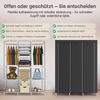Coemo faltbarer Kleiderschrank 130 x 45 x 175 cm Stoffschrank GRAU Bild 2