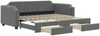 vidaXL Tagesbett Ausziehbar mit Schubladen Dunkelgrau 90x200 cm Stoff 3197671 Bild 2