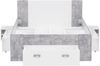 Stauraumbett >Bob< in Betonoptik Lichtgrau / Weiss - 203,6x86x143,4cm (BxHxT) Bild 3