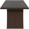 vidaXL Gartentisch mit Glasplatte Braun 240x90x75 cm Poly Rattan 365598 Bild 5