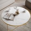 Lookway Couchtisch NORIEL mit goldfarbener Basis und Marmorplatte Bild 3