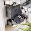 YITAHOME Kommode 4 Stoffschubladen Aufbewahrungsschrank Schwarz Bild 4