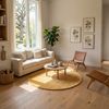 Gabbeh Teppich - Softy - Uni 200 x 200 cm - gold - rund Bild 2