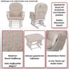 Relaxsessel HWC-C76, Schaukelstuhl Sessel Schwingstuhl + Hocker Stoff Bouclé 480g/m² Öko-Tex ~ rostbraun Gestell dunkel Bild 2