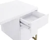 Vente-unique - TIMFIA Büromöbel Holz, Platte Weiß - B 60 cm x H 75 cm x L 140 cm Bild 5
