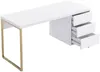 Vente-unique - TIMFIA Büromöbel Holz, Platte Weiß - B 60 cm x H 75 cm x L 140 cm Bild 4