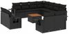 vidaXL 12-tlg. Garten-Sofagarnitur mit Kissen Schwarz Poly Rattan 3257154 Bild 2