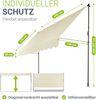 Juskys Klemmmarkise Kapstadt 400x120 cm - Höhenverstellbar, Montage ohne Bohren, wasserabweisend, UV-beständig, senkrecht & diagonal - Beige Bild 5