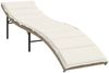 vidaXL Sonnenliegen 2 Stk. mit Auflagen Beige Poly Rattan 3277304 Bild 3