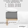 Schlafgut 'Casual' Spannbettlaken, für Matratzen bis 25 cm Höhe, 100% Bio-Baumwolle, Grey Mid, L 140x200 cm - 160x200 cm Bild 3