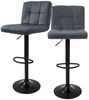 ML-DESIGN Barhocker Gepolsterter Barstuhl mit Rückenlehne und Fußstütze, 360° drehbar (2 St), Drestuhl höhenverstellbar 63-83 cm, Anthrazit, Bezug aus Kunstleder Bild 5