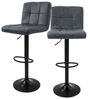 ML-DESIGN Barhocker Gepolsterter Barstuhl mit Rückenlehne und Fußstütze, 360° drehbar (2 St), Drestuhl höhenverstellbar 63-83 cm, Anthrazit, Bezug aus Kunstleder Bild 4