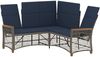vidaXL Garten Liegesofa Set Grau und Marineblau 164 x 164 x 112 cm 42026827 Bild 4
