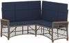 vidaXL Garten Liegesofa Set Grau und Marineblau 164 x 164 x 112 cm 42026827 Bild 2