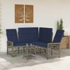 vidaXL Garten Liegesofa Set Grau und Marineblau 164 x 164 x 112 cm 42026827 Bild 3