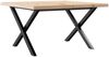 vidaXL Couchtisch X-Gestell 60x60x40,5cm Massivholz Kiefer & Stahl 3282748 Bild 5