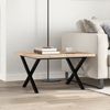 vidaXL Couchtisch X-Gestell 60x60x40,5cm Massivholz Kiefer & Stahl 3282748 Bild 2