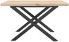 vidaXL Couchtisch X-Gestell 60x60x40,5cm Massivholz Kiefer & Stahl 3282748 Bild 4