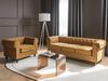 Sofa Set Samtstoff senfgelb 4-Sitzer CHESTERFIELD Bild 3