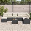 vidaXL Garten-Sofa-Set mit Kissen 9 pcs Schwarz Poly Rattan 3360468 Bild 3