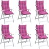 vidaXL Hochlehner-Auflagen 6 Stk. Rosa Oxford-Gewebe 377664 Bild 4