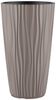 Engelland Blumentopf Pflanztopf mit herausnehmbarem Einsatz & Bewässerungssystem (1 St, robuster PP-Kunststoff), Wasserspeicher, Rillenoptik, hoch, rund, modern, UV-resistent Bild 5