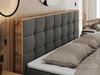 Boxspringbett mit Kopfteil und Topper, Polsterbett - ALBERO 1 - 180 x 200 cm - Dunkelgrau Velvet - H3 Bild 4