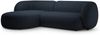 Micadoni Ecksofa Kate 3-Sitzer Links Boucle Dunkelblau Bild 2