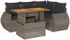 vidaXL 5-tlg. Garten-Sofagarnitur mit Kissen Grau Poly Rattan 3327259 Bild 2