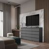 Furnica Kommode GABRIEL 8+4 Schubladen-Anthrazit Grau H92cm B180cm T33cm Bild 2