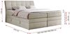 Boxspringbett, Stauraumbett, Bett mit Multipocket-Matratze und Topper - GOLD-10-KING - 160x200cm - Beige Velours - H4 Bild 5