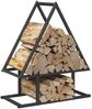 vidaXL Brennholzregal Schwarz 50x25x60 cm Kaltgewalzter Stahl 864311 Bild 4