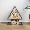 vidaXL Brennholzregal Schwarz 50x25x60 cm Kaltgewalzter Stahl 864311 Bild 3