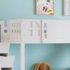 Bett 90x200 & 120x200 mit Rutsche und Stauraum – weißes Etagenbett mit Treppe und Schubladen Bild 4
