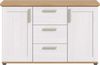 Sideboard >Verona< 2 Türen, 3 Schübe, Sibiu Lärche Dekor - 129x80x40cm (BxHxT) Bild 3