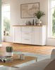 Sideboard >Verona< 2 Türen, 3 Schübe, Sibiu Lärche Dekor - 129x80x40cm (BxHxT) Bild 2