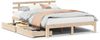 vidaXL Massivholzbett mit Schubladen 120x200 cm Kiefer 3302008 Bild 1