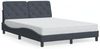vidaXL Bettgestell mit LED ohne Matratze Dunkelgrau 140x200 cm Samt 3213856 Bild 5