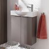 FACKELMANN SBC B.PARIS Gäste WC Waschtisch Set 55 cm breit, Grau, Waschbecken Keramik Weiß, Hahnloch rechts Bild 2
