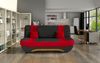 Klick-klack-Sofa Schlafsofa KANDY in Stoff Alova Schwarz-Rot Bild 2