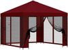 vidaXL Garten Pavillon mit Seitenwänden 3 x 3 m Bordeauxrot 900371 Bild 2