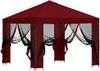 vidaXL Garten Pavillon mit Seitenwänden 3 x 3 m Bordeauxrot 900371 Bild 4