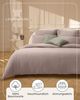 Laynenburg Bettwäsche Musselin aus 100% Baumwolle in 135x200 oder 155x220 cm, atmungsaktiv & bügelfrei – 2 lagig mit Reißverschluss & Haltebändern Bild 4