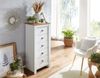 Sideboard 5 Schubladen 53x114x39cm Weiß Eiche Modern Wohnzimmer Bild 5