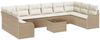 vidaXL Gartensofa-set mit Speicher 11 pcs Beige und Weiß Poly-Rattan 3354560 Bild 2