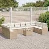 vidaXL Gartensofa-set mit Speicher 11 pcs Beige und Weiß Poly-Rattan 3354560 Bild 3