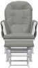 vidaXL Schaukelsessel mit Hocker Gleitend Hellgrau Stoff 351662 Bild 3