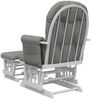 vidaXL Schaukelsessel mit Hocker Gleitend Hellgrau Stoff 351662 Bild 5